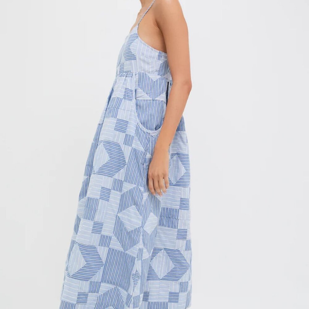 Sea New Work Helmi Striped Shirting Midi Dress - Picture 3 of 16